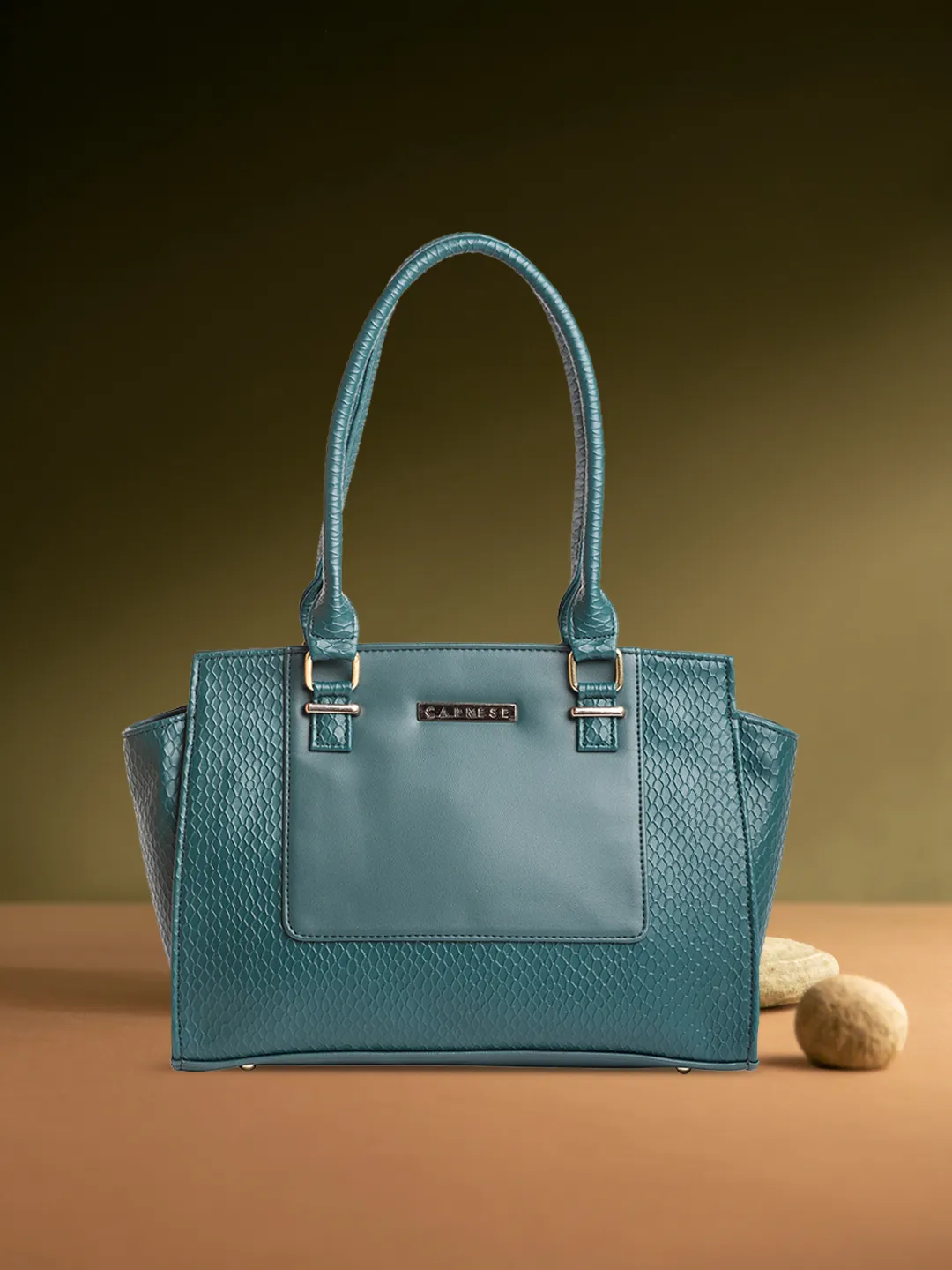 Caprese Fiona Medium Teal Tote Bag - Image 3