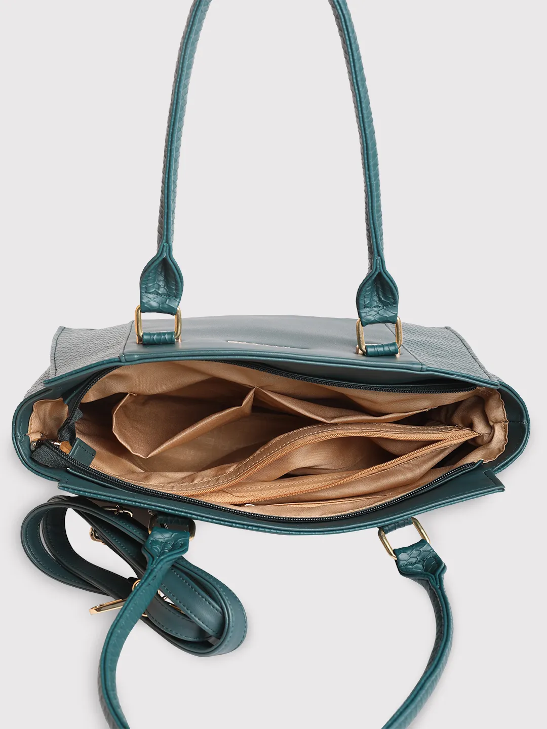Caprese Fiona Medium Teal Tote Bag - Image 6
