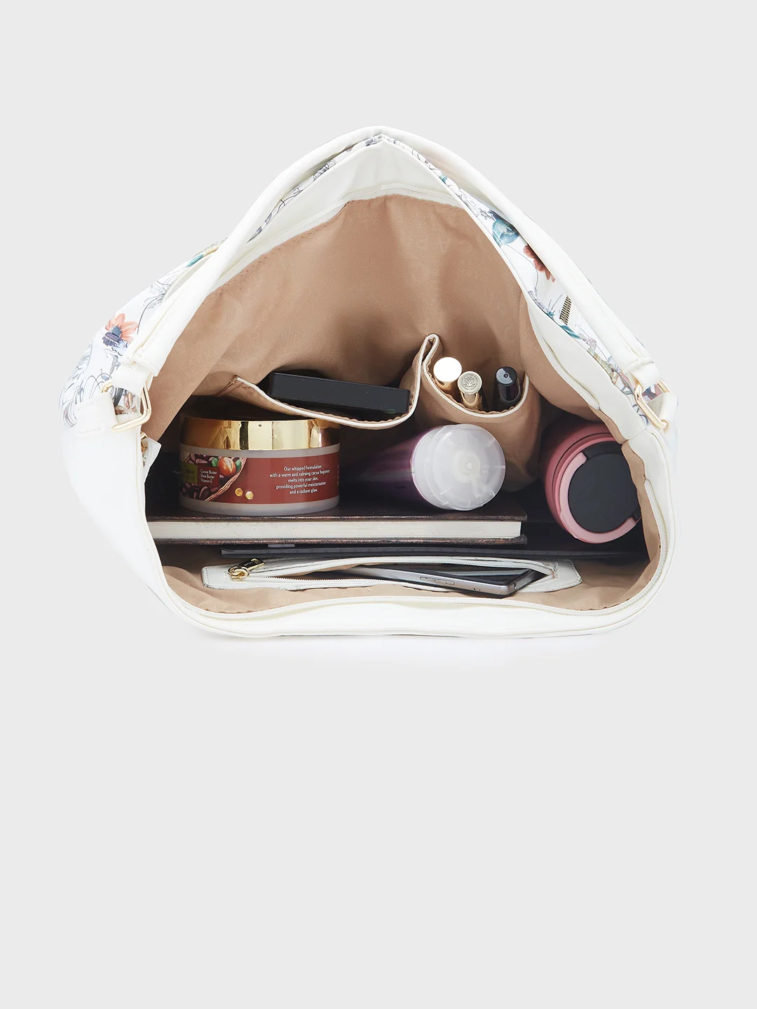 Caprese Fiorella Large Beige Hobo Bag - Image 10