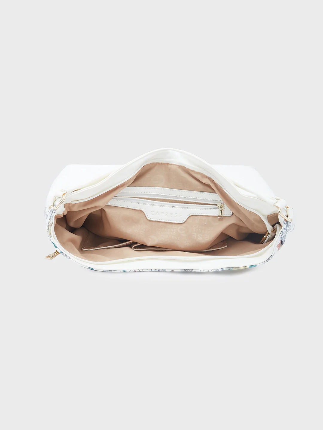 Caprese Fiorella Large Beige Hobo Bag - Image 11