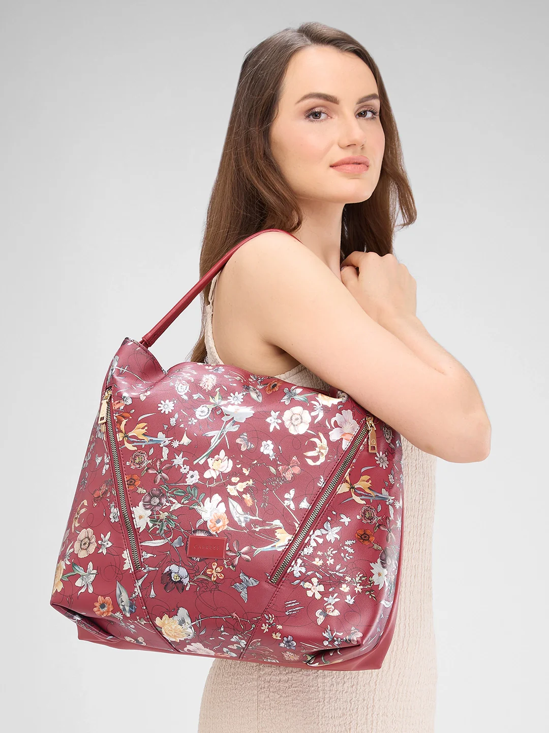 Caprese Fiorella Large Blush Hobo Bag - Image 14