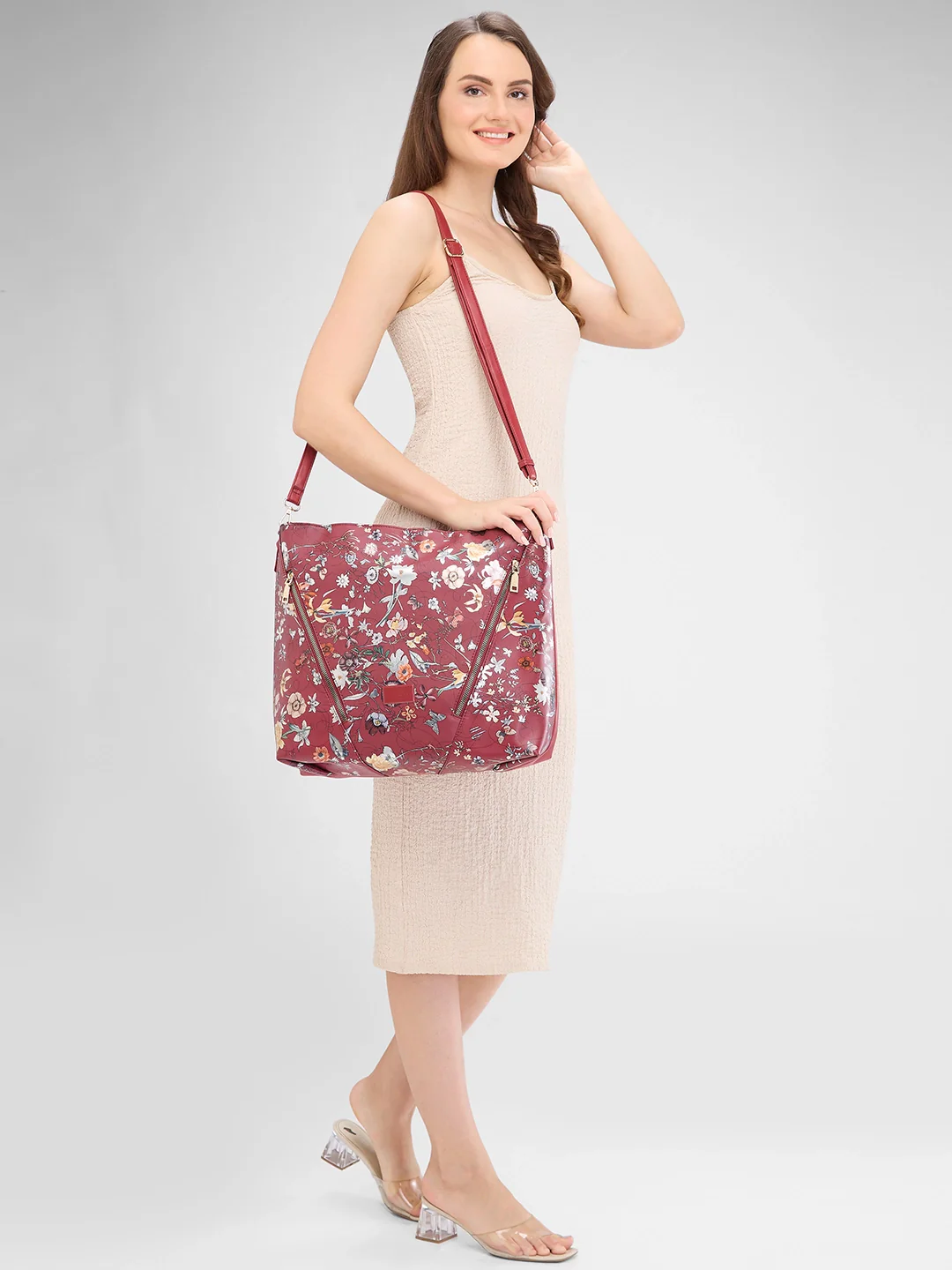 Caprese Fiorella Large Blush Hobo Bag - Image 2