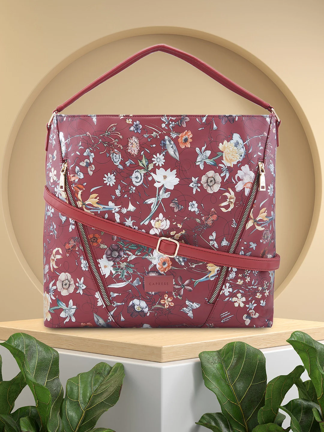 Caprese Fiorella Large Blush Hobo Bag - Image 3