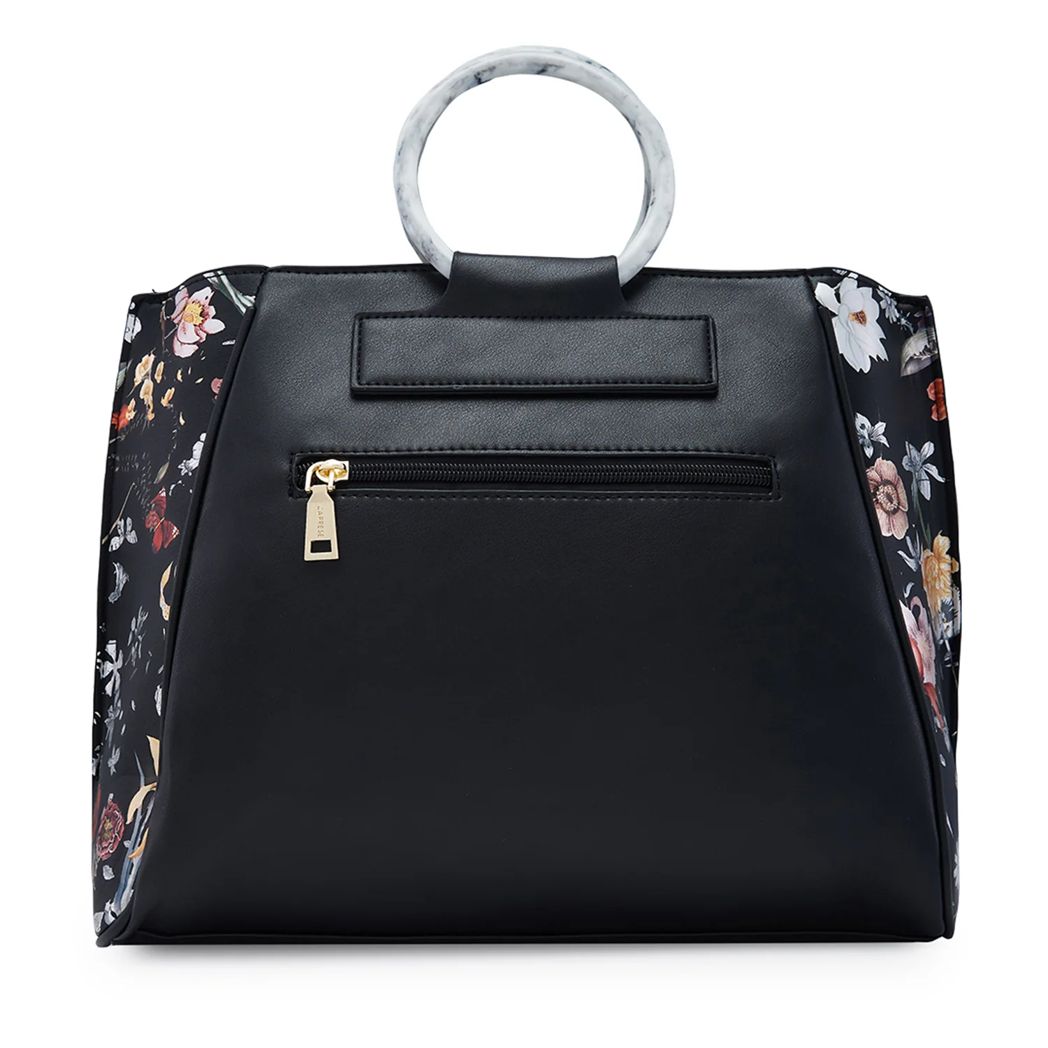 Caprese Fiorella Large Black Satchel Bag - Image 2