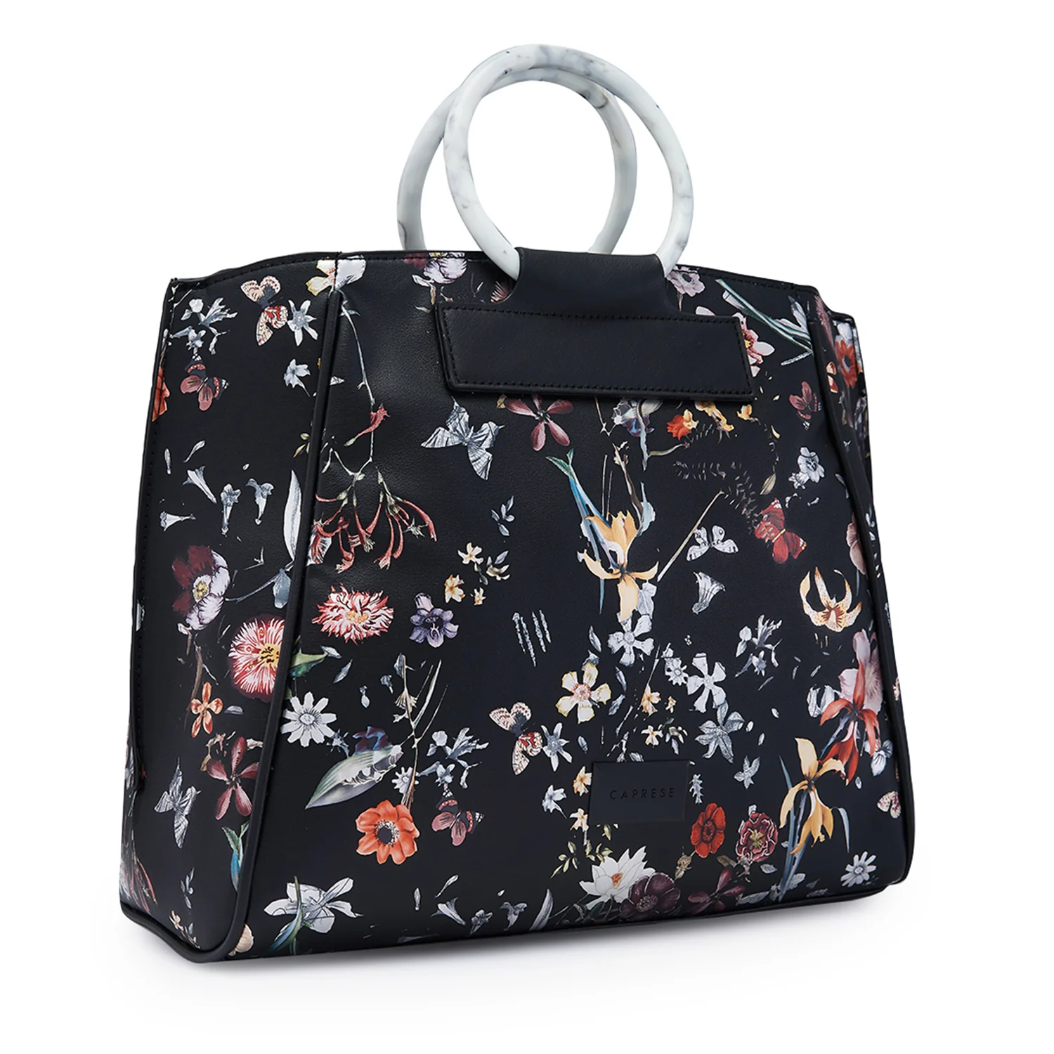 Caprese Fiorella Large Black Satchel Bag - Image 3