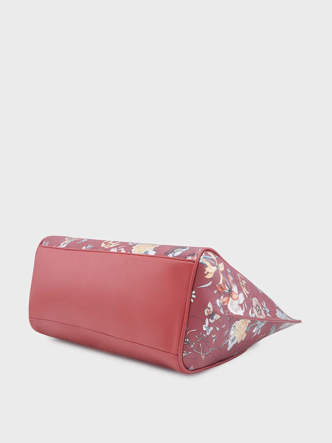 Caprese Fiorella Large Burgundy Satchel Bag - Image 6