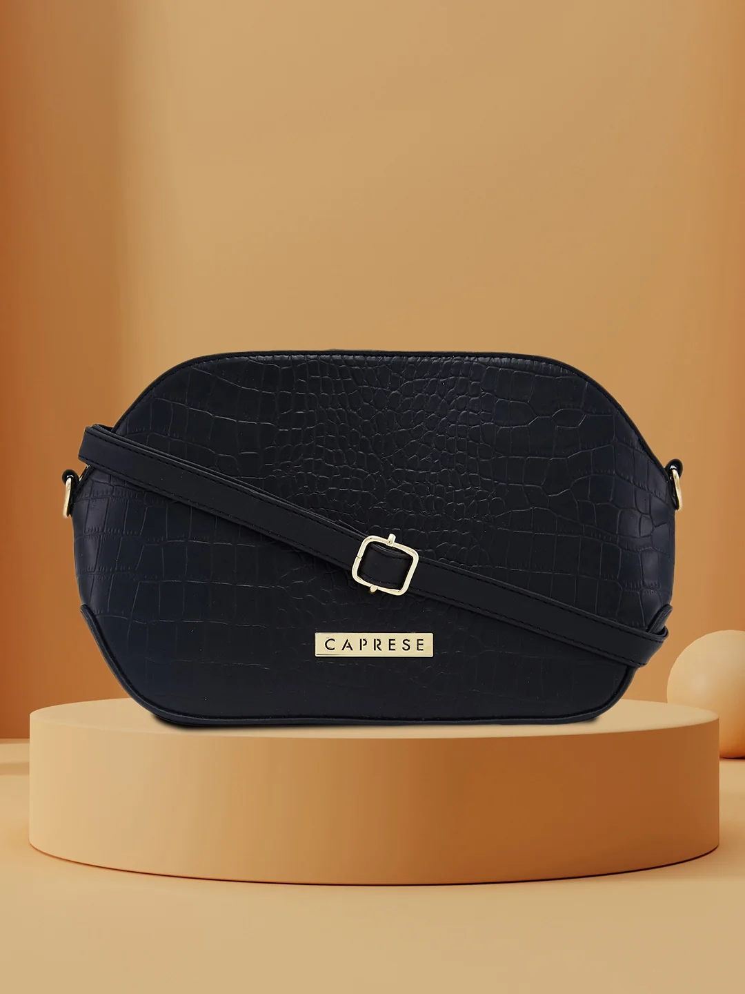 Caprese Flix Small Black Sling Bag - Image 2