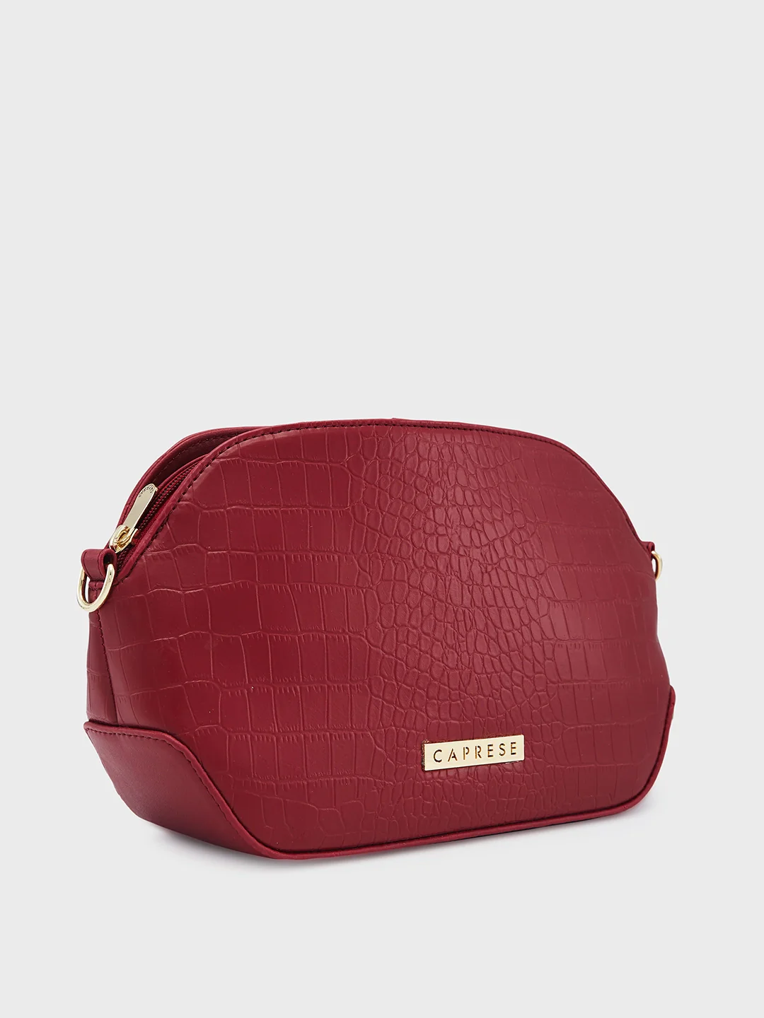 Caprese Flix Small Maroon Sling Bag - Image 5