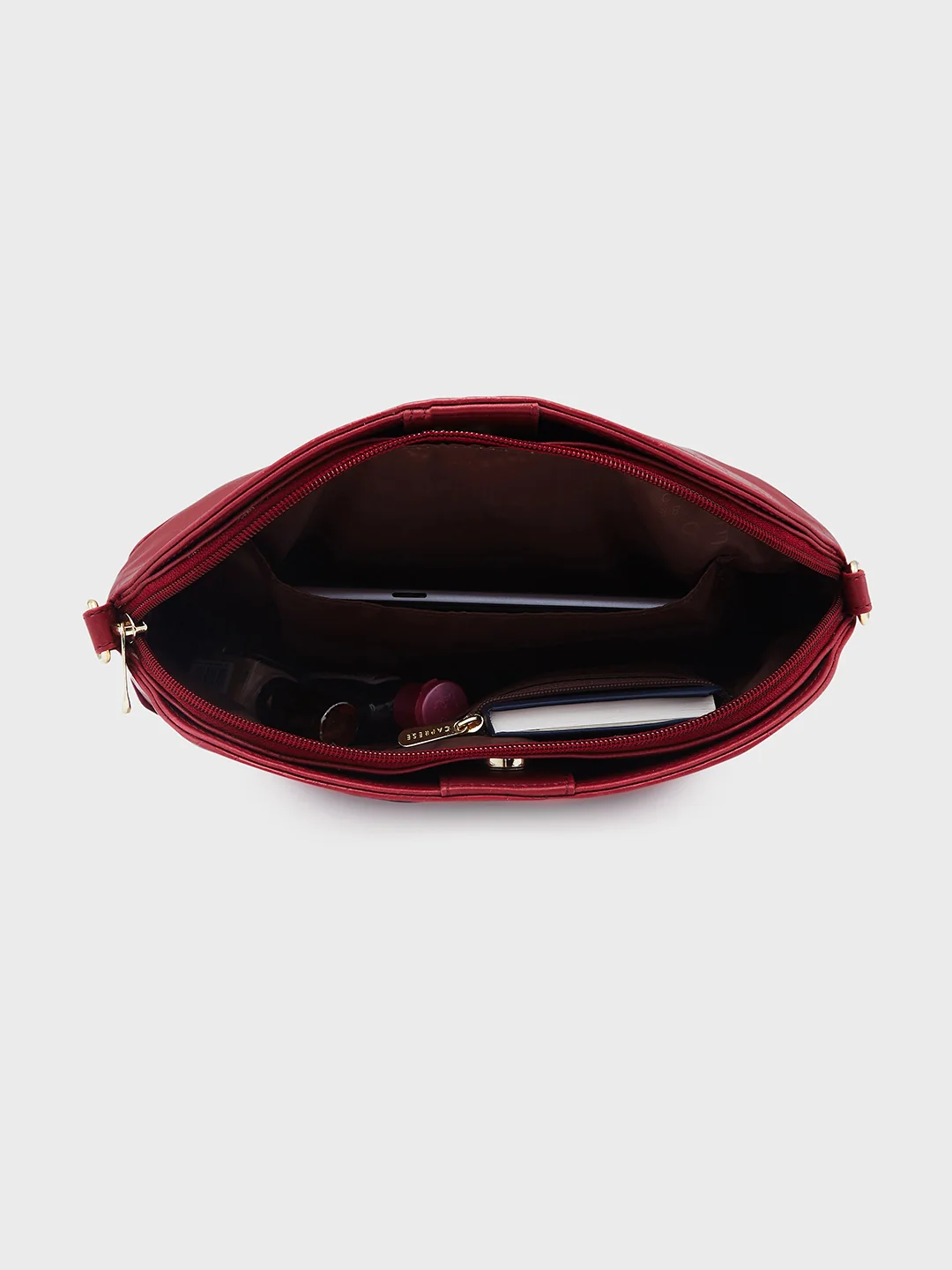 Caprese Flix Small Maroon Sling Bag - Image 9