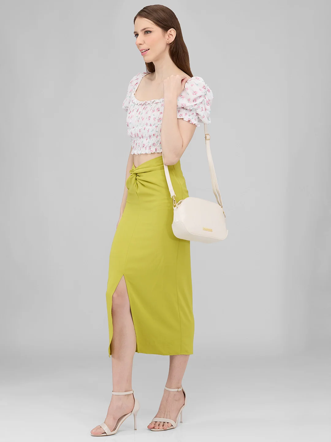 Caprese Flix Small Off White Sling Bag - Image 3
