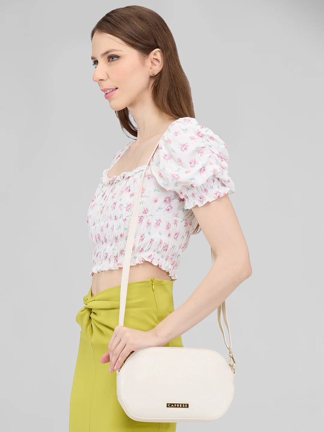 Caprese Flix Small Off White Sling Bag - Image 6