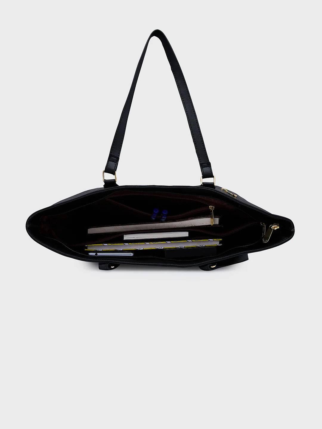 Caprese Flix Medium Black Tote Bag - Image 9