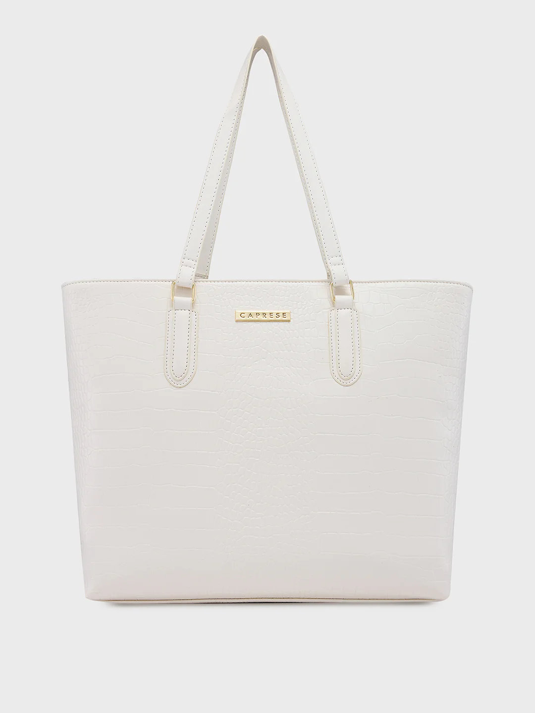 Caprese Flix Medium Off White Tote Bag