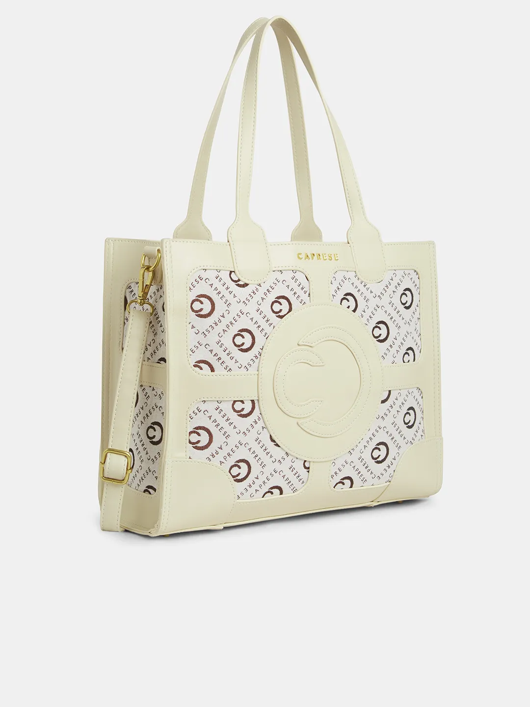 Caprese Florida Large Beige Tote Bag - Image 3