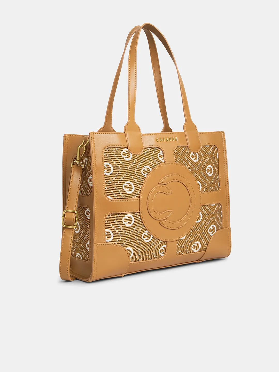 Caprese Florida Large Tan Tote Bag - Image 3