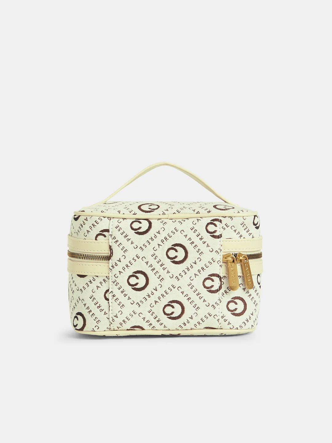 Caprese Florida Small Beige Vanity Bag - Image 4