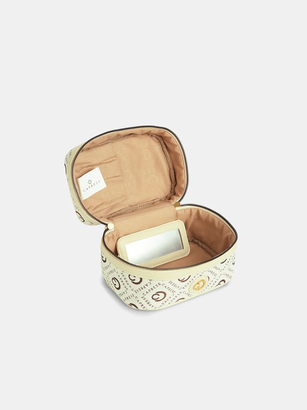 Caprese Florida Small Beige Vanity Bag - Image 6