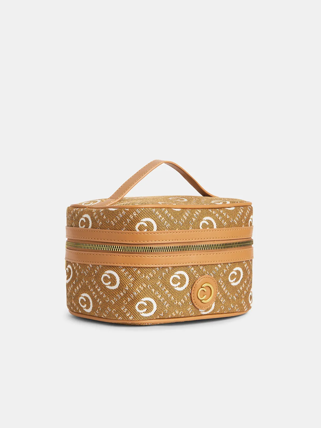 Caprese Florida Small Tan Vanity Bag - Image 3