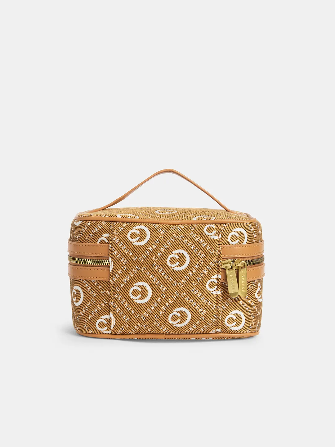 Caprese Florida Small Tan Vanity Bag - Image 4