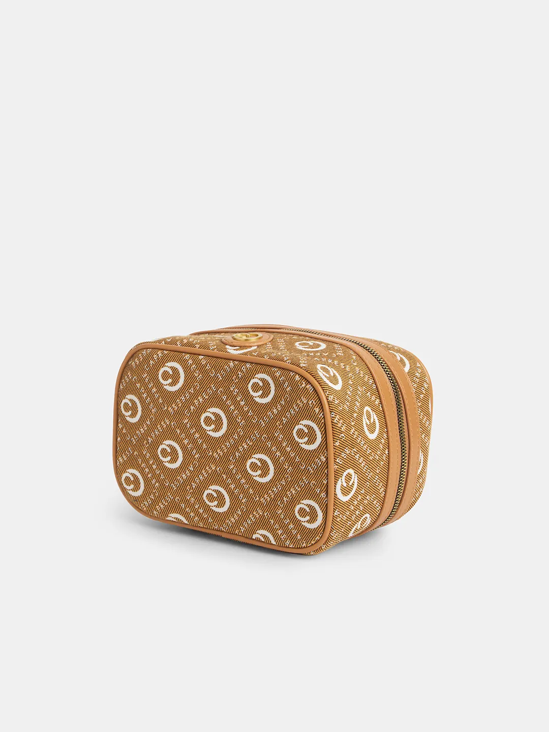 Caprese Florida Small Tan Vanity Bag - Image 5