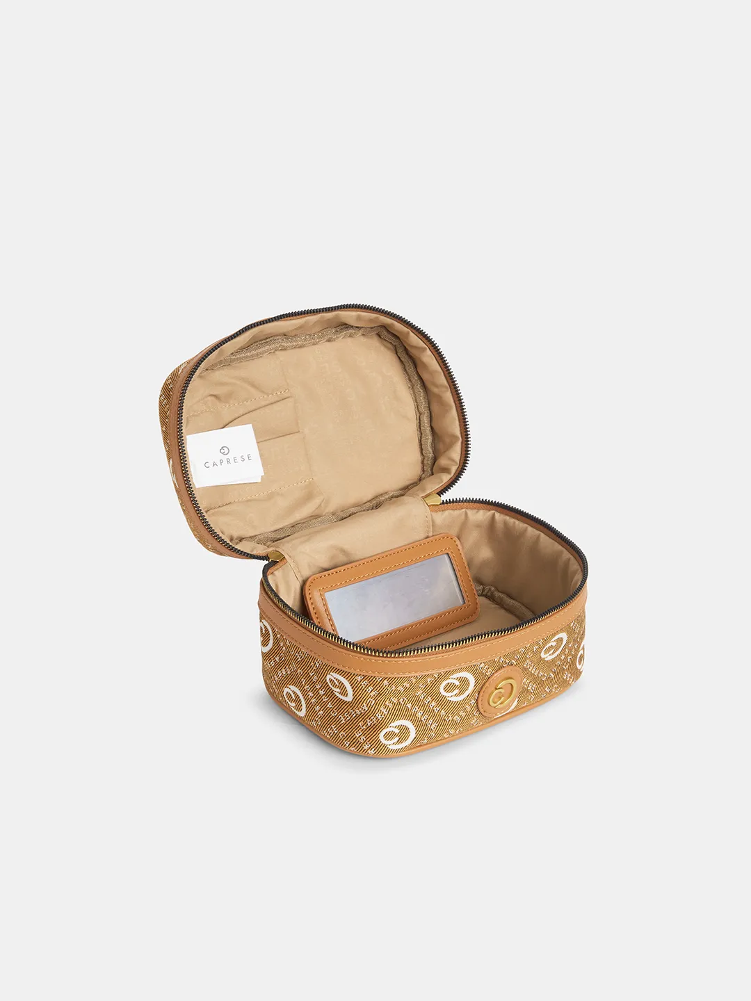 Caprese Florida Small Tan Vanity Bag - Image 6