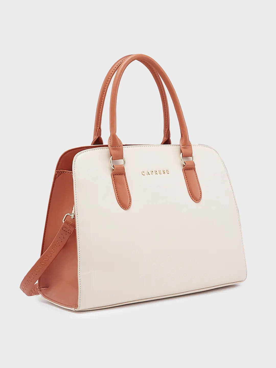 Caprese Foxy Large Cream Satchel Bag
