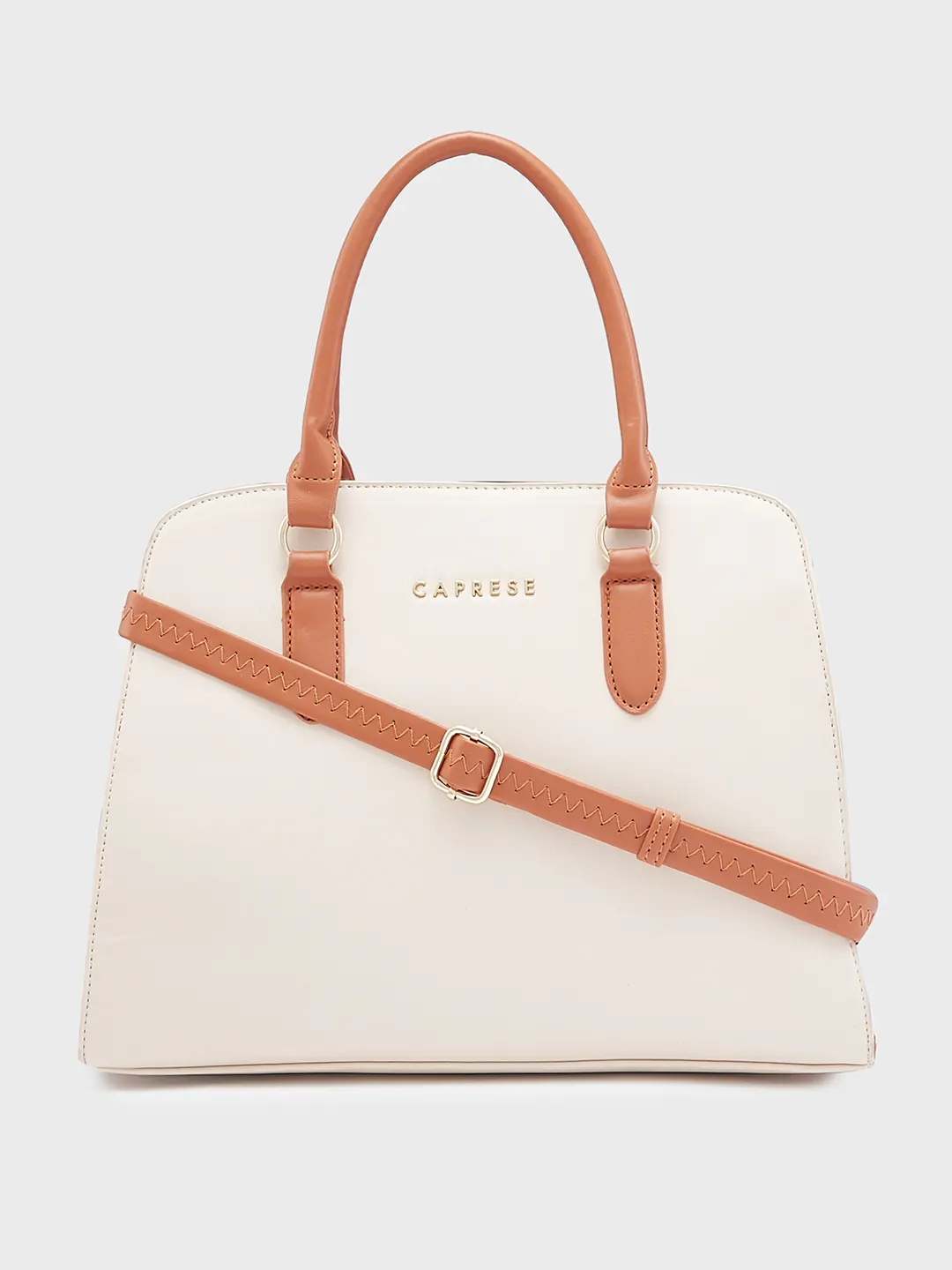 Caprese Foxy Large Cream Satchel Bag - Image 6