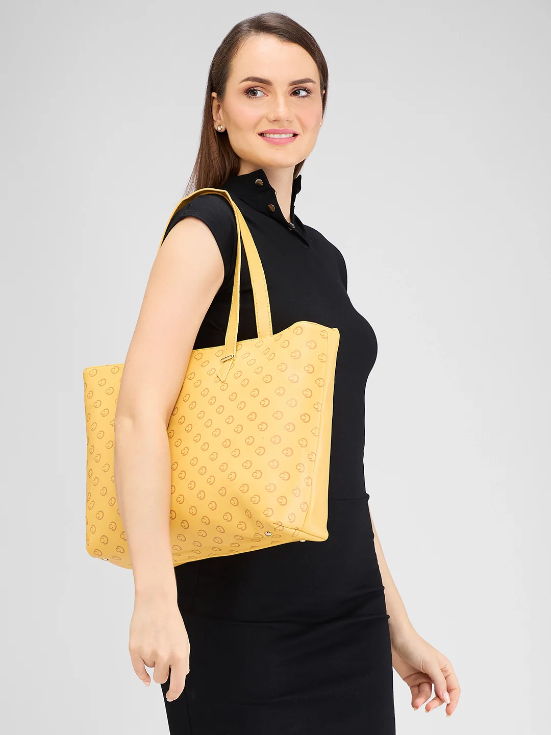 Caprese FREYA Large Yellow Tote Bag - Image 3