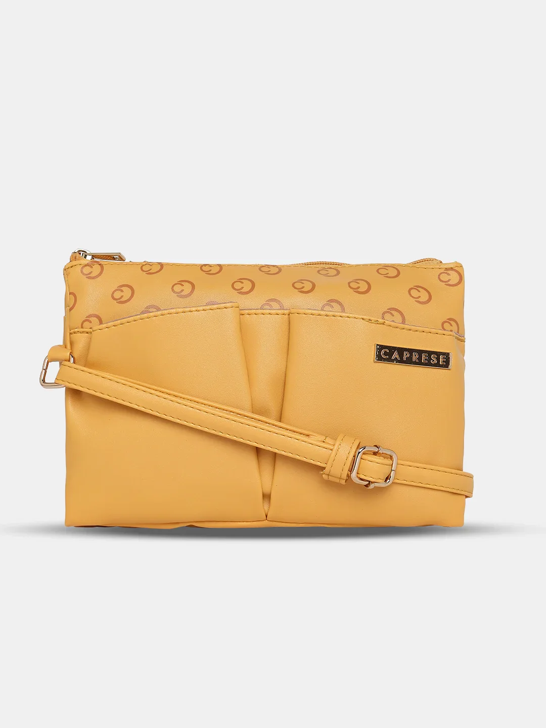 Caprese Freya Large Yellow Sling Bag - Image 11