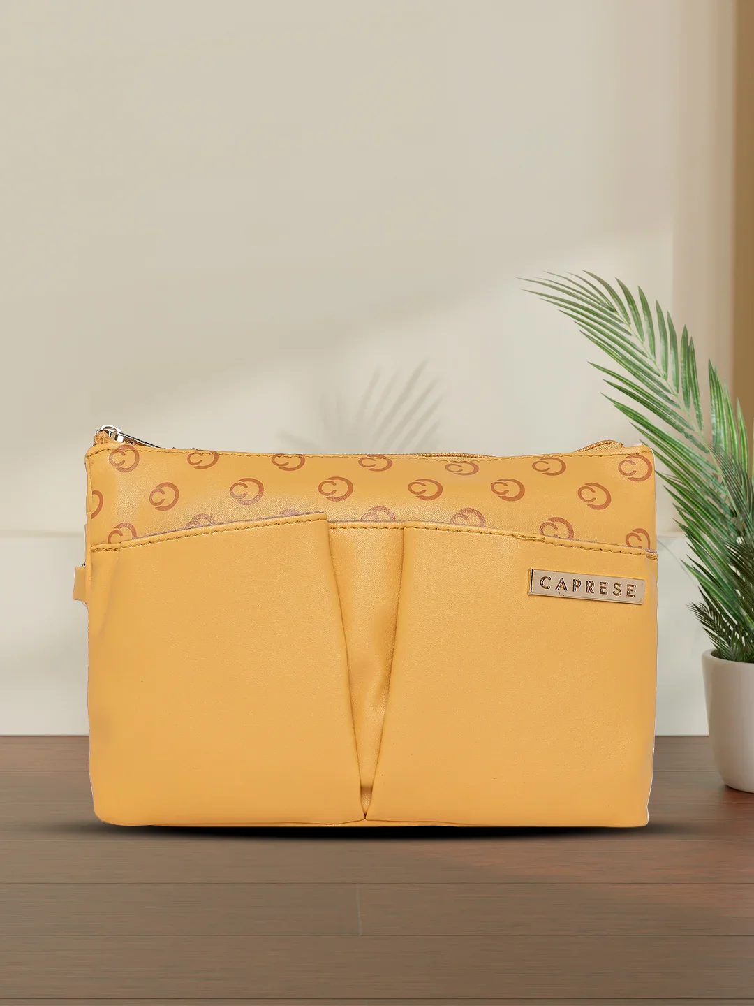 Caprese Freya Large Yellow Sling Bag - Image 2