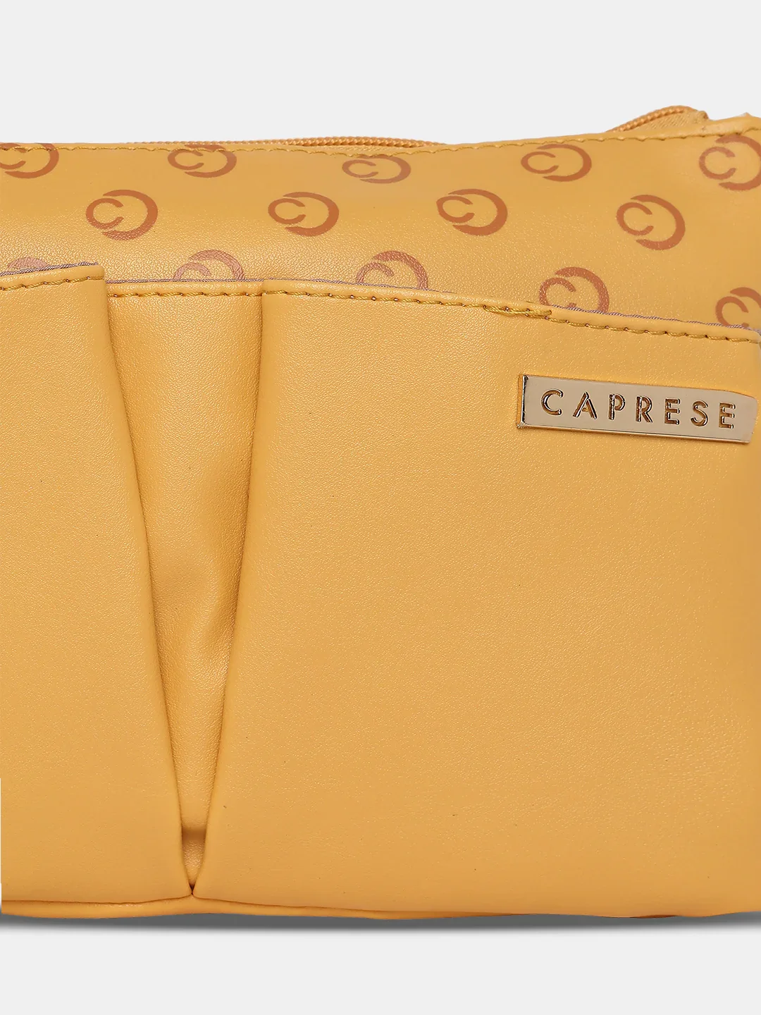 Caprese Freya Large Yellow Sling Bag - Image 7