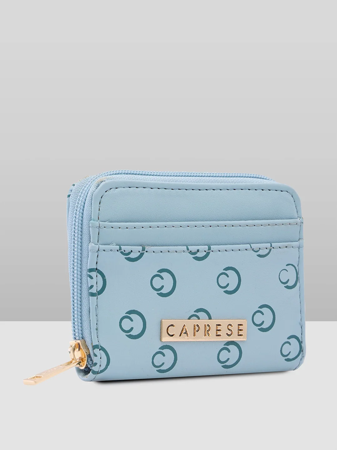 Caprese Freya Small Soft Blue Wallet - Image 2