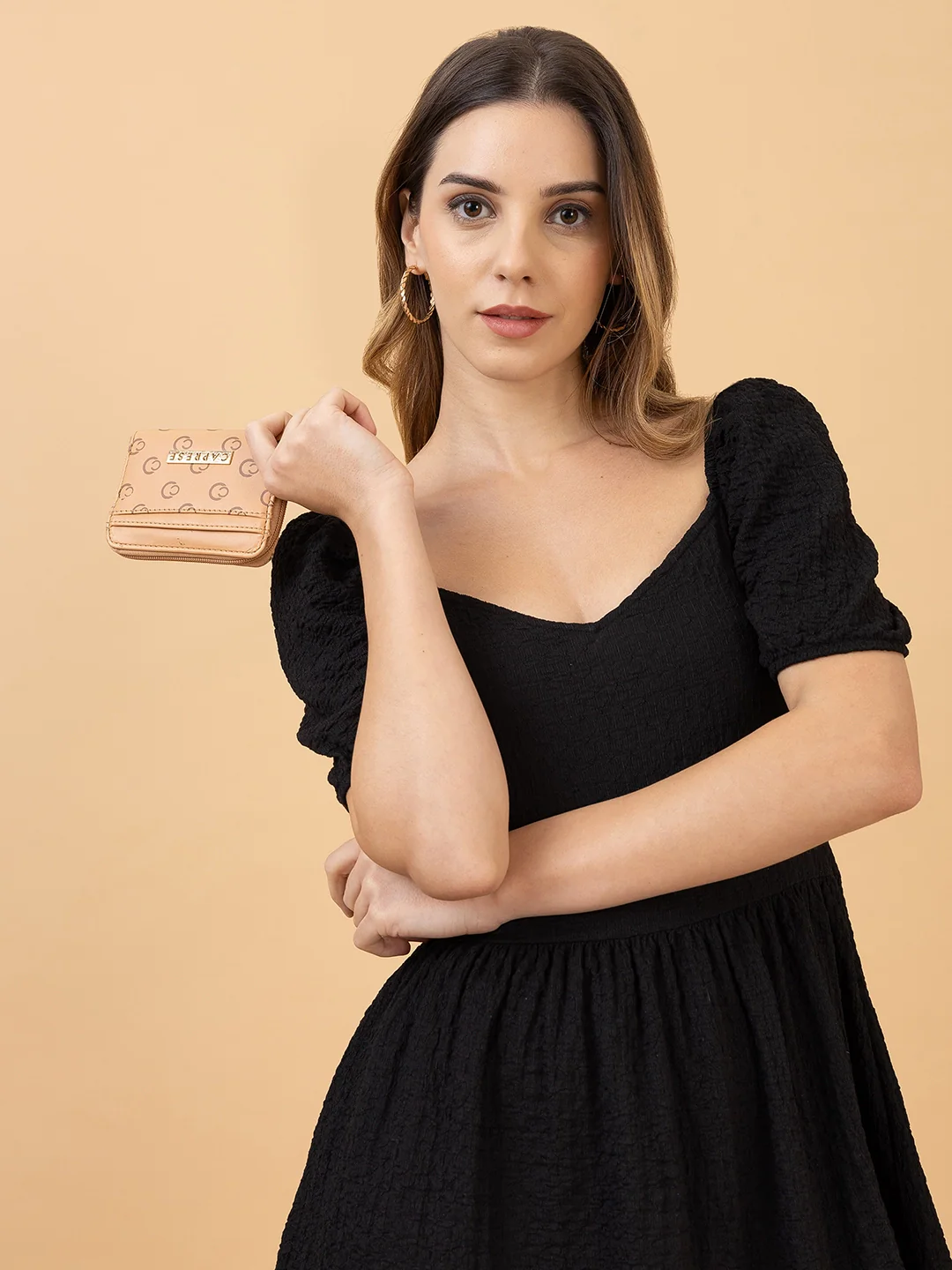 Caprese Freya Small Tan Wallet - Image 8