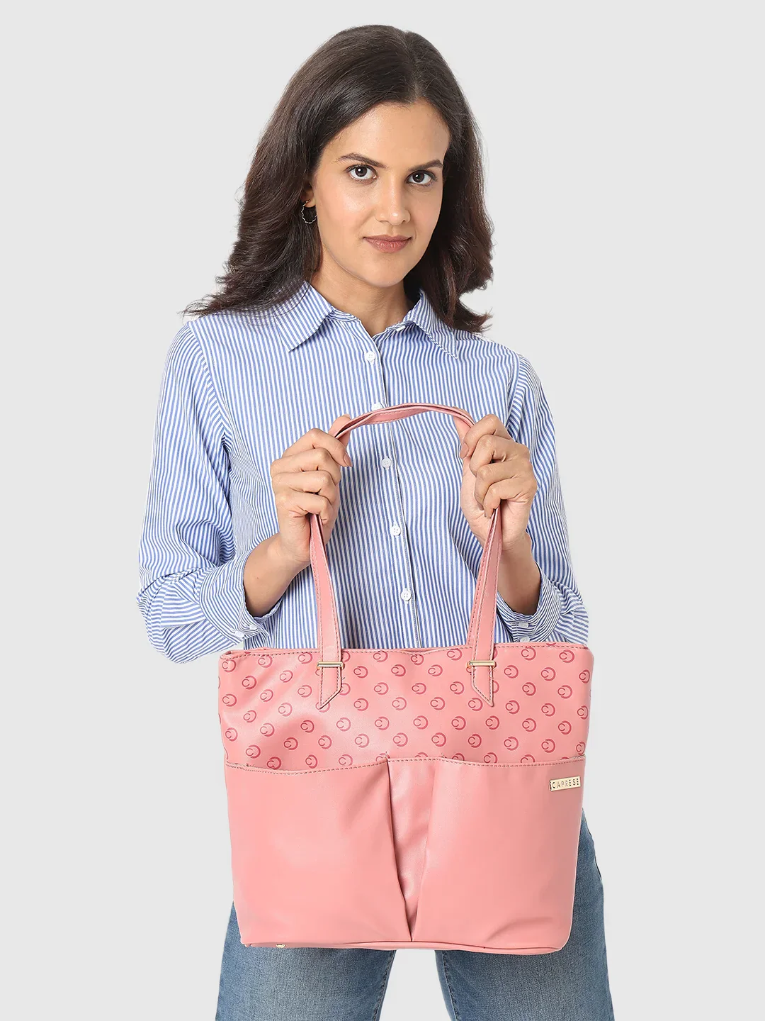 Caprese Freya Medium Mellow Rose Tote Bag - Image 10