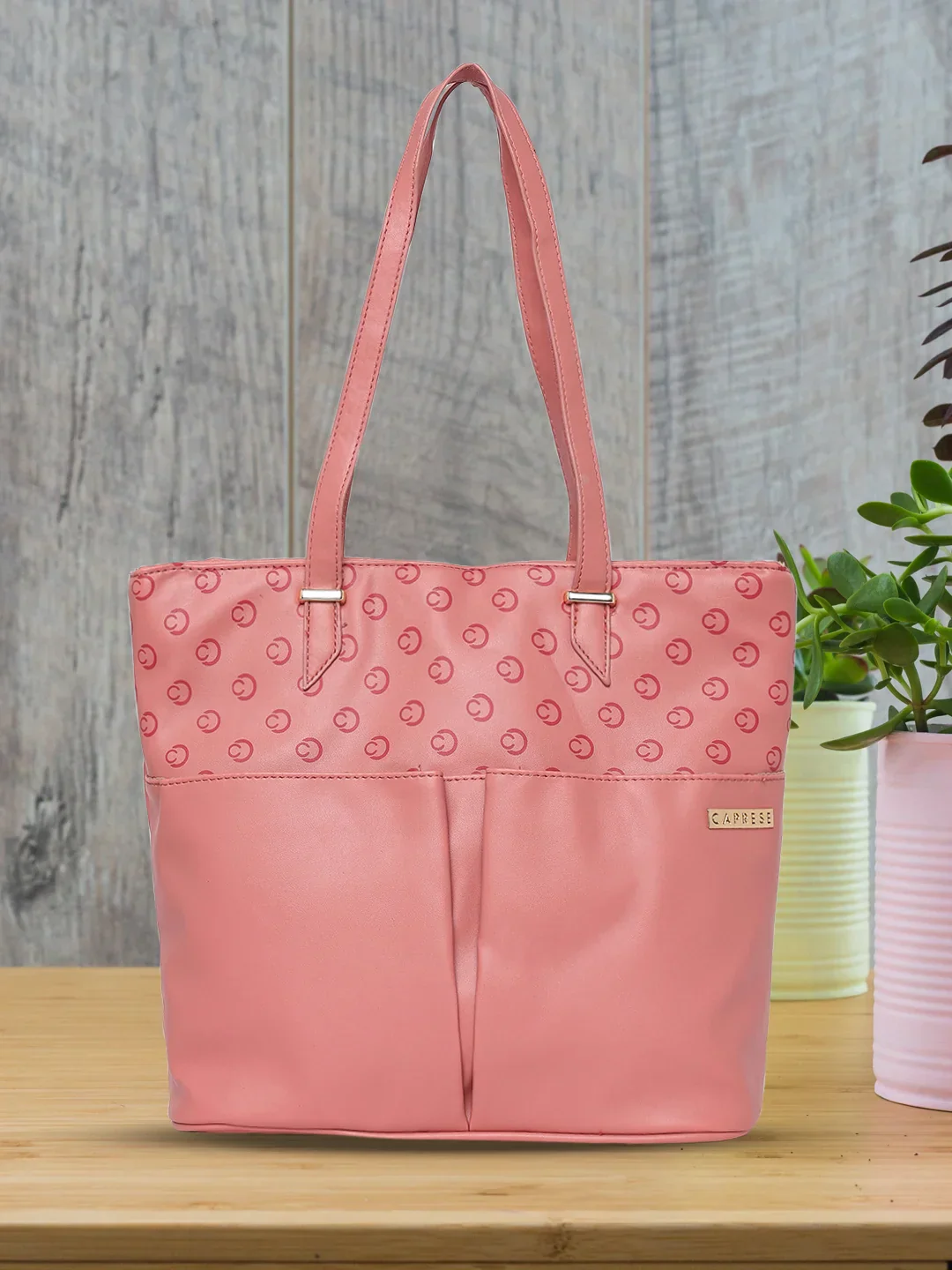 Caprese Freya Medium Mellow Rose Tote Bag - Image 2