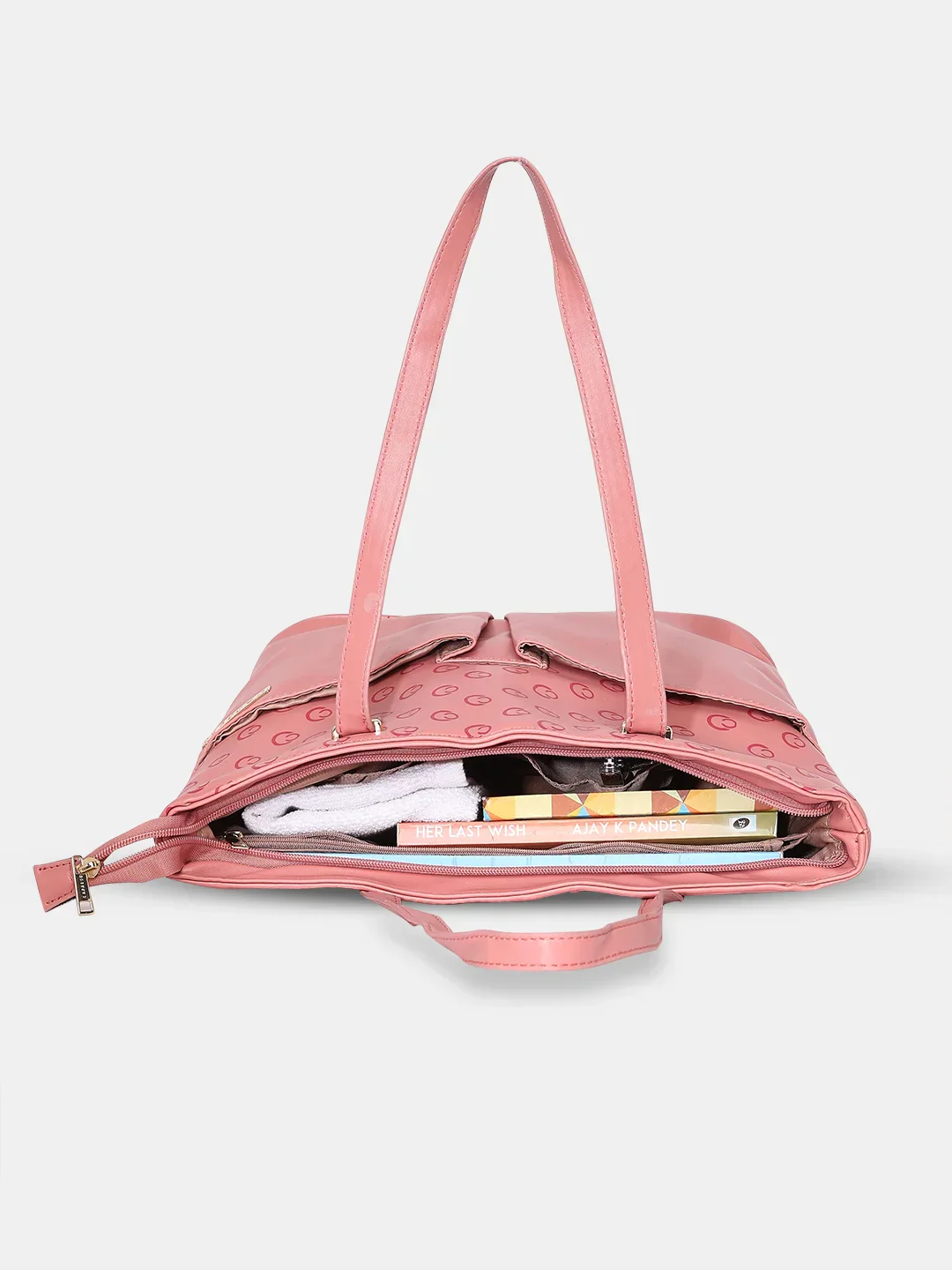 Caprese Freya Medium Mellow Rose Tote Bag - Image 9