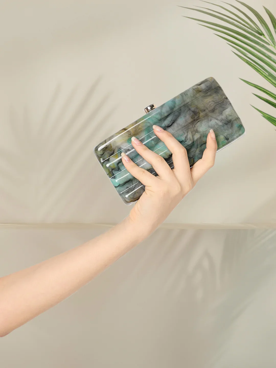 Caprese Gaina Small Grey Clutch - Image 2