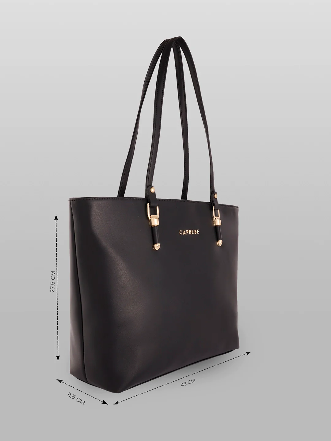 Caprese Gary Large Black Tote Bag - Image 4