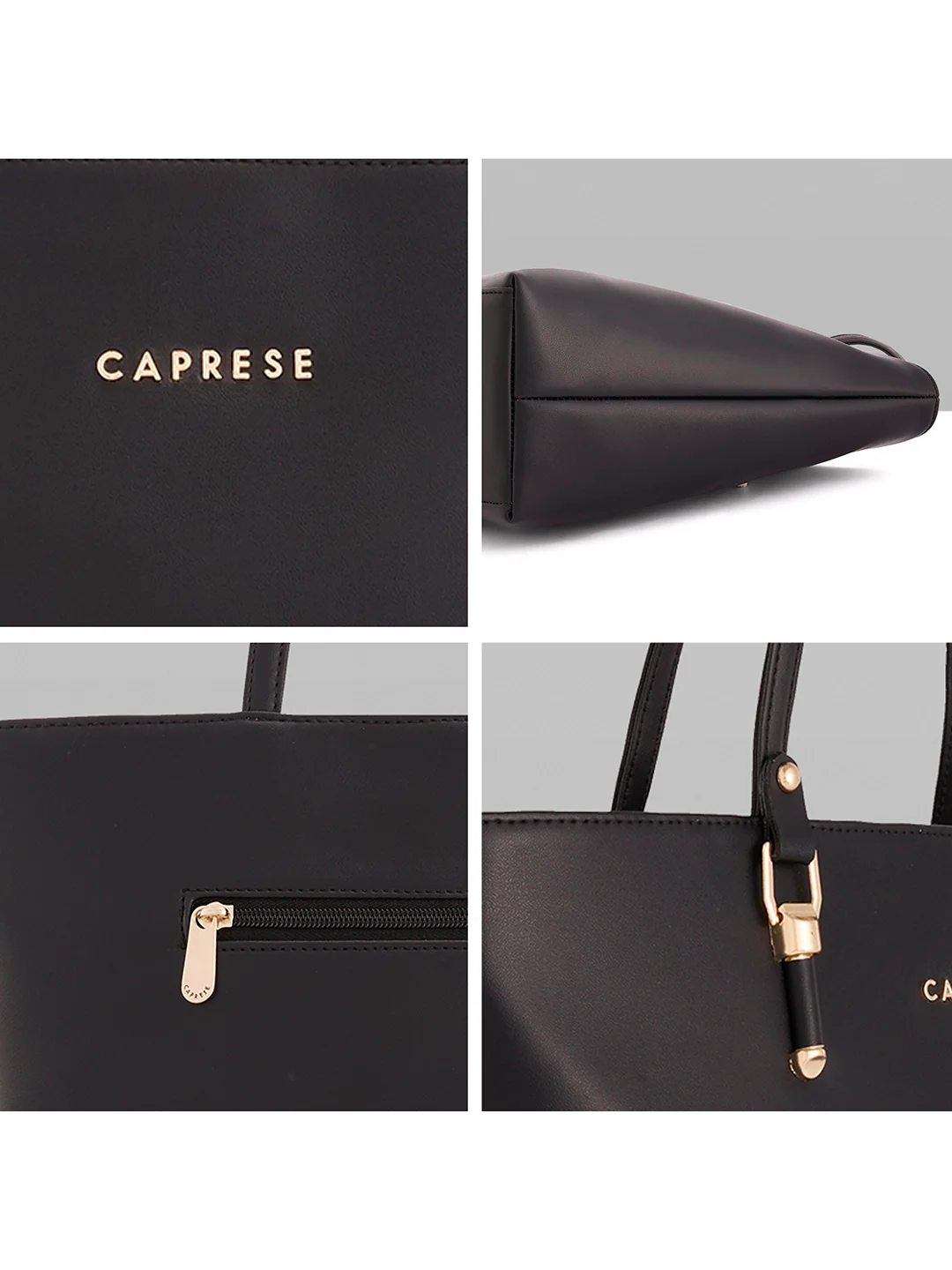 Caprese Gary Large Black Tote Bag - Image 9