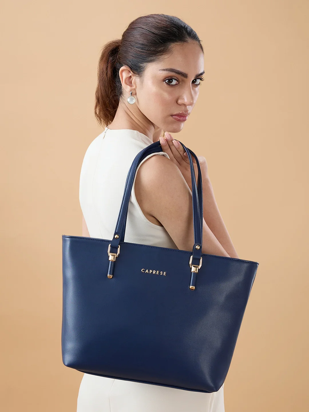 Caprese Gary Large Dark Blue Tote Bag - Image 2