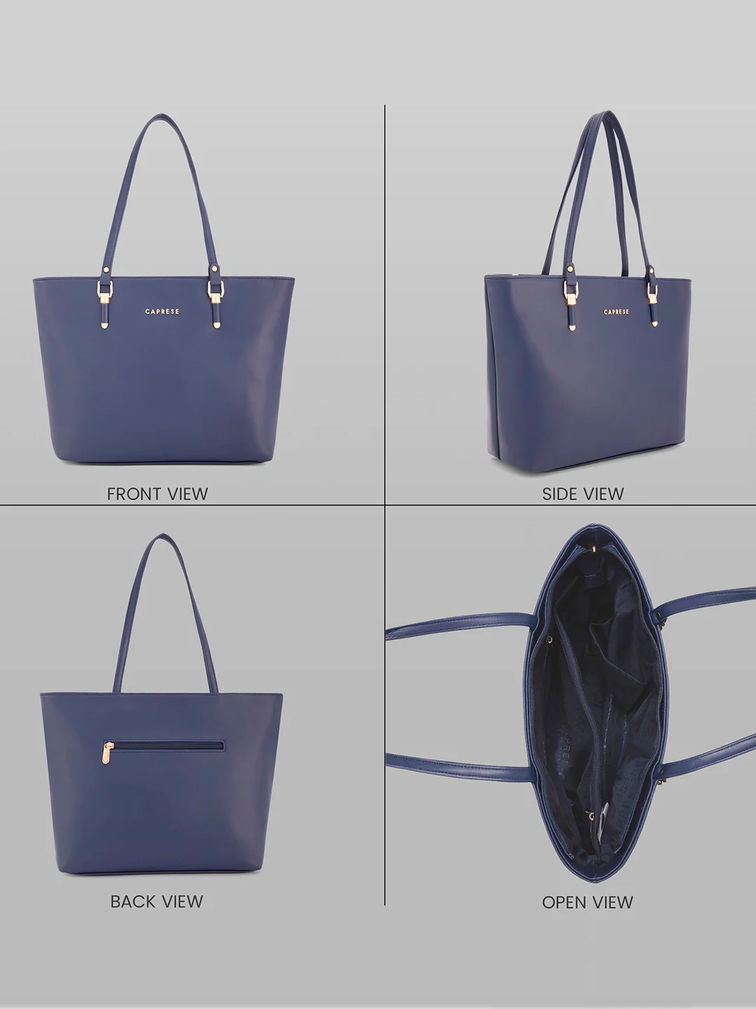 Caprese Gary Large Dark Blue Tote Bag - Image 3