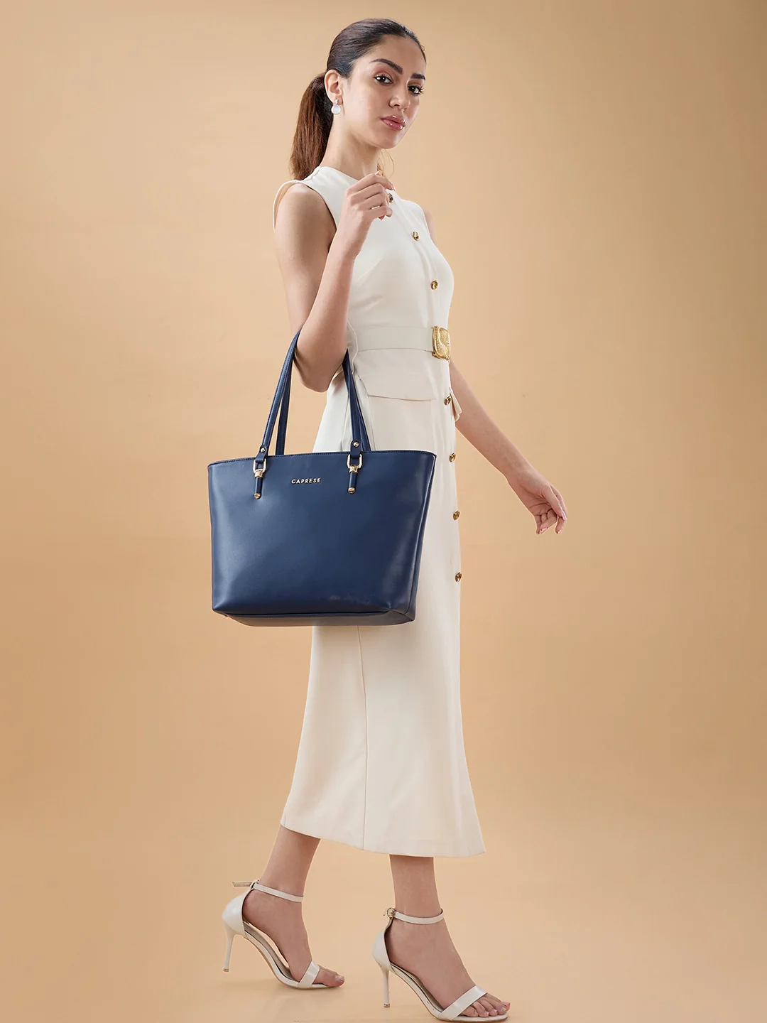Caprese Gary Large Dark Blue Tote Bag - Image 9