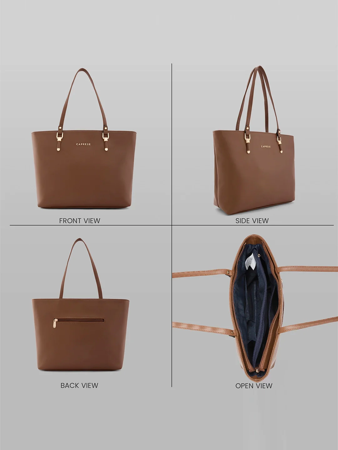 Caprese Gary Large Tan Tote Bag - Image 4