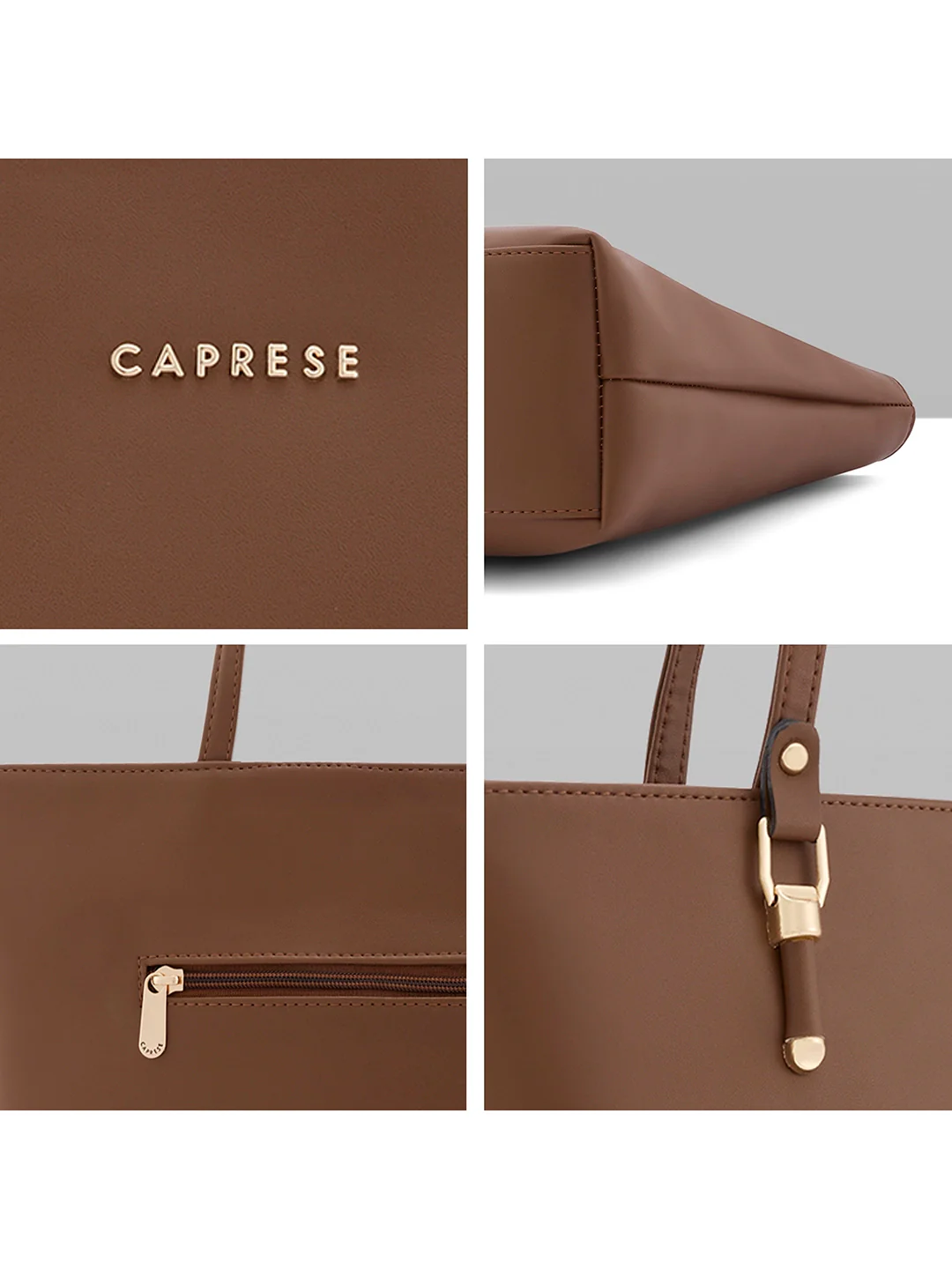 Caprese Gary Large Tan Tote Bag - Image 5