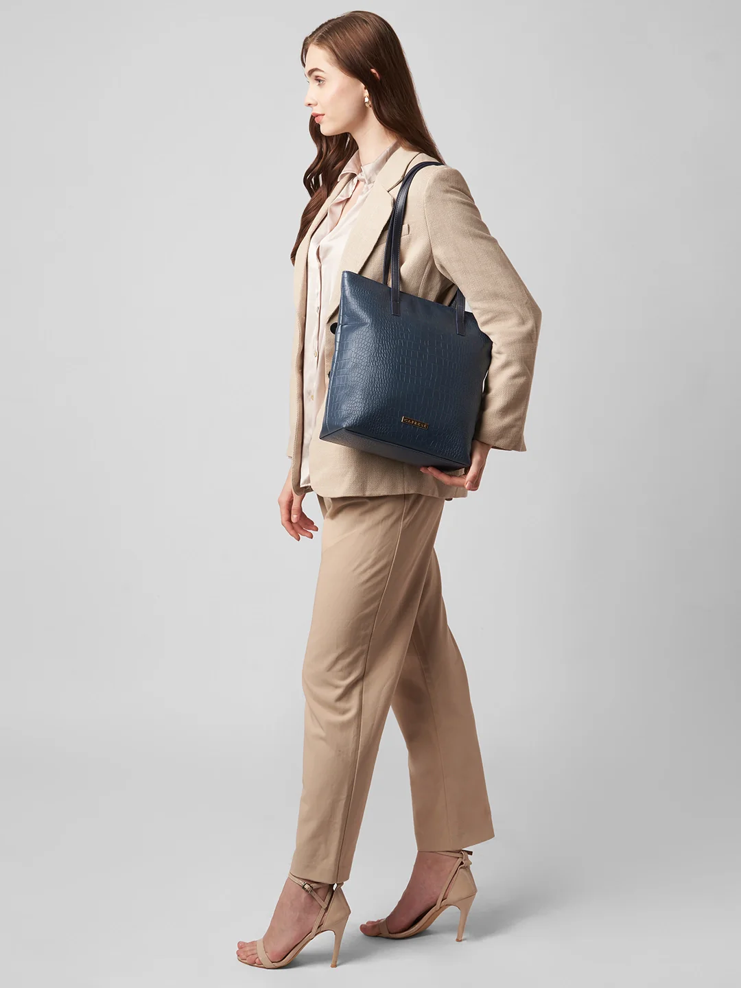 Caprese Gazza Medium Navy Tote Bag - Image 3