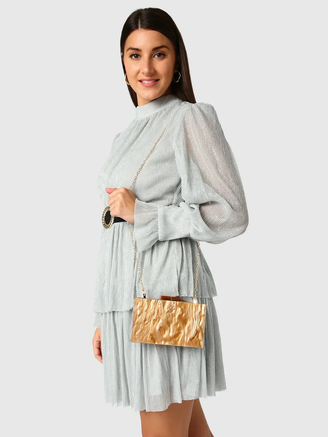 Caprese Gemma Small Beige Clutch - Image 11