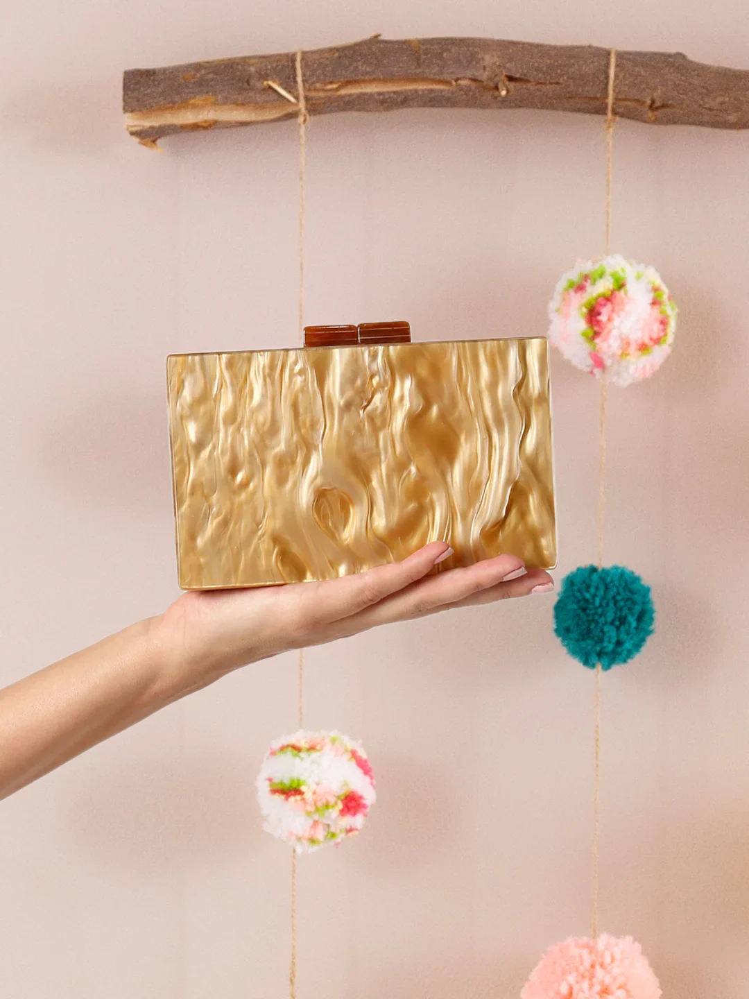 Caprese Gemma Small Beige Clutch - Image 2