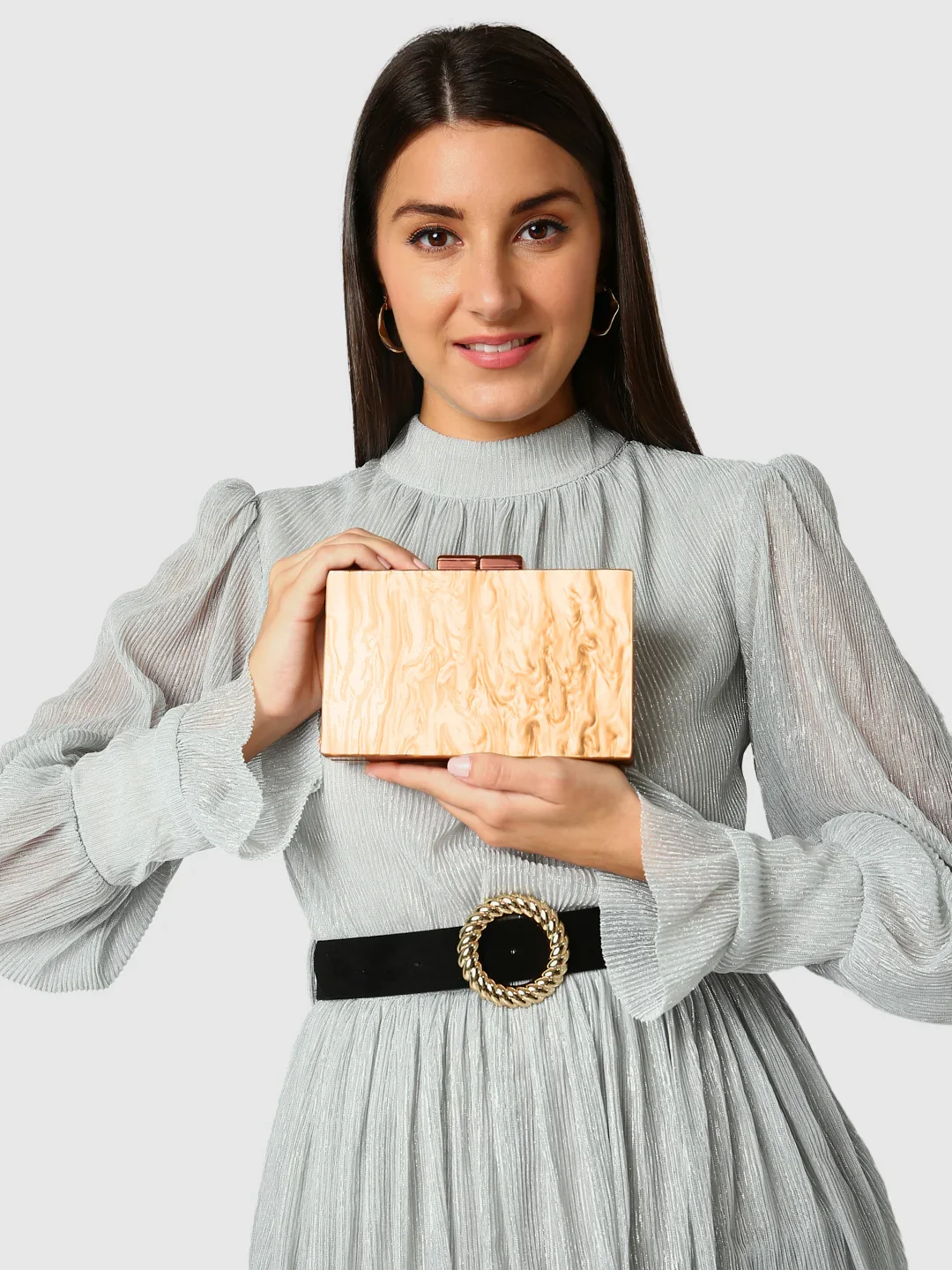 Caprese Gemma Small Beige Clutch - Image 3