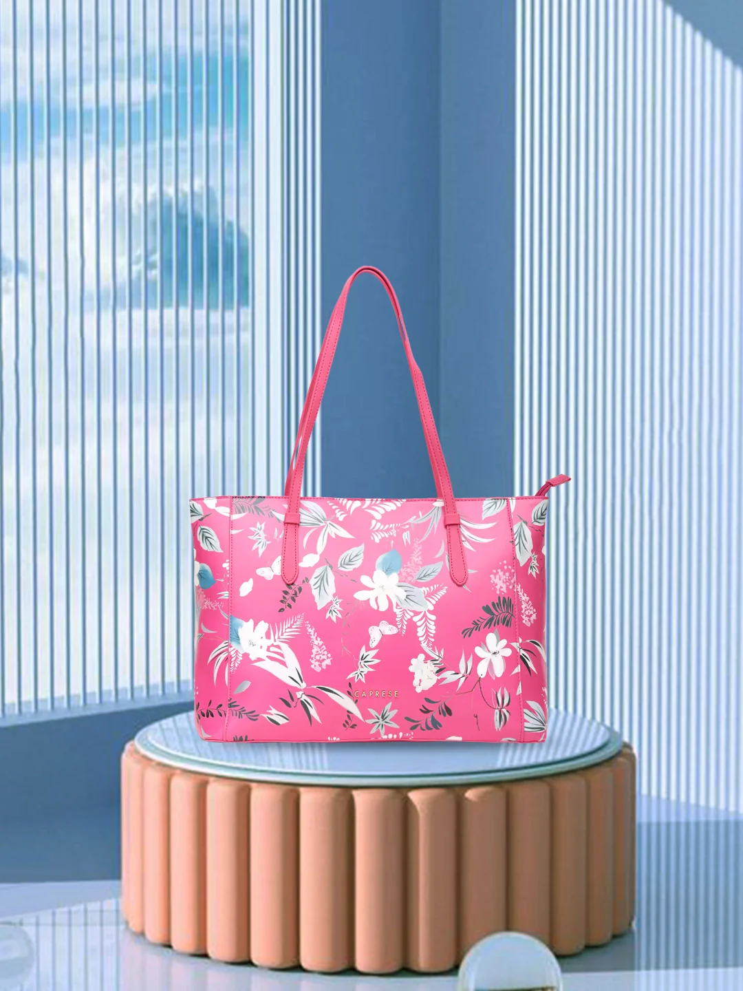 Caprese Gemma Large Dark Pink Tote Bag - Image 2