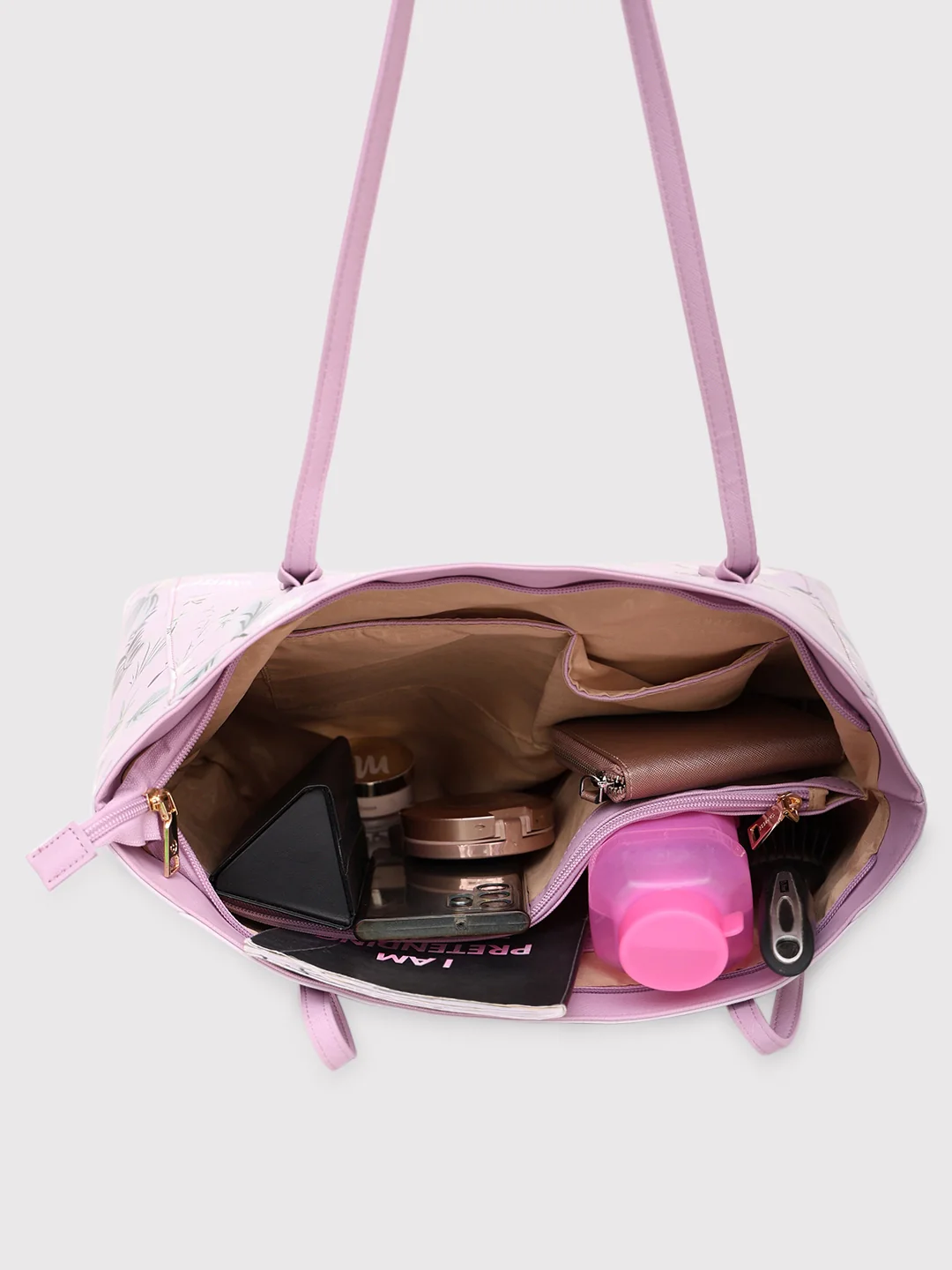 Caprese Gemma Large Dark Pink Tote Bag - Image 20